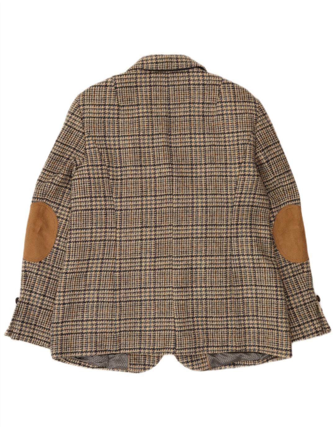 Mona Womens 4 Button Blazer Jacket UK 14 Large Brown Houndstooth