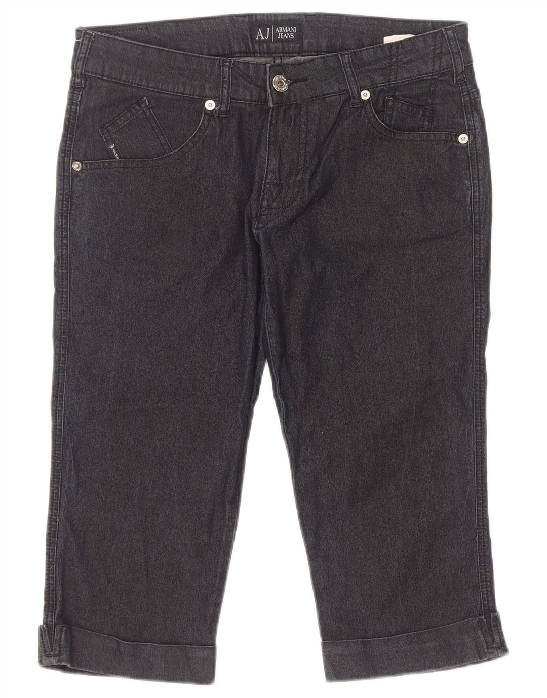 Armani Womens Bermuda Denim Shorts W29 L18 Navy Blue Cotton