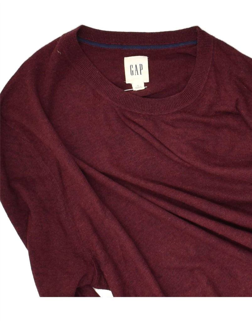 GAP Mens Sweatshirt Jumper Medium Maroon Cotton | Vintage Gap | Thrift | Second-Hand Gap | Used Clothing | Messina Hembry 