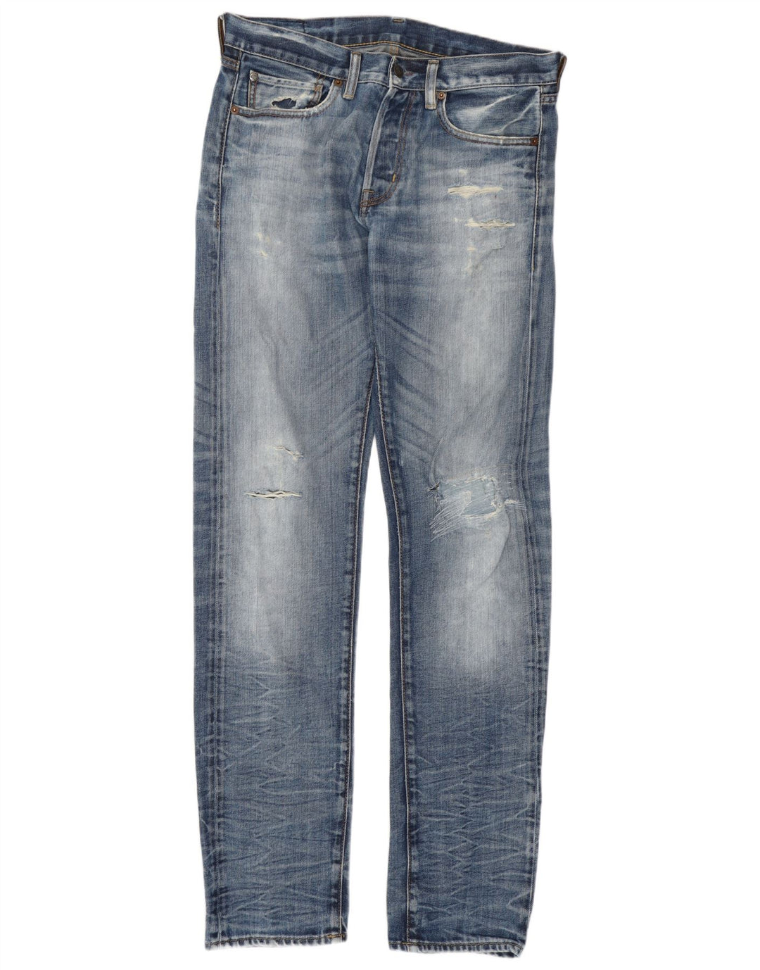Ralph Lauren Mens Distressed Slim Jeans W32 L33 Blue