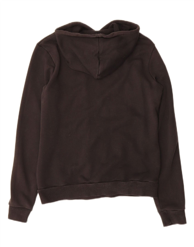 PUMA Womens Graphic Hoodie Jumper UK 12 Medium Black Cotton Vintage Puma and Second-Hand Puma from Messina Hembry 