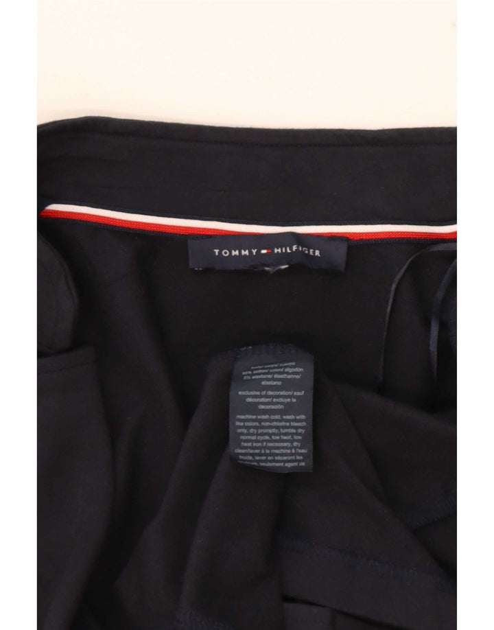 Tommy Hilfiger Womens Bomber Jacket UK 14 Medium Navy Blue Cotton