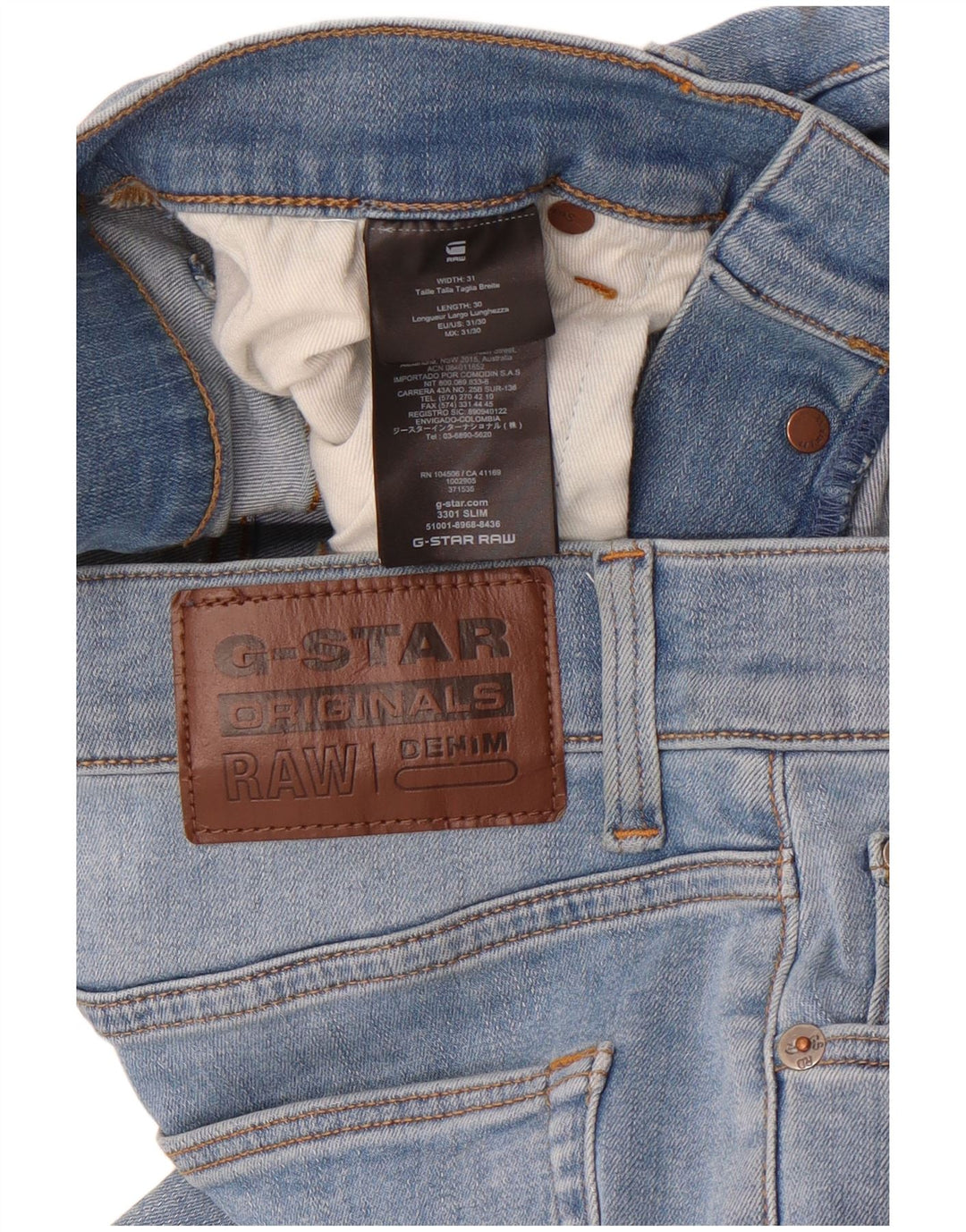 G-Star Mens Slim Jeans W31 L30 Blue Cotton