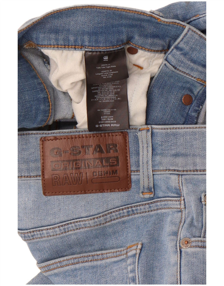 G-Star Mens Slim Jeans W31 L30 Blue Cotton