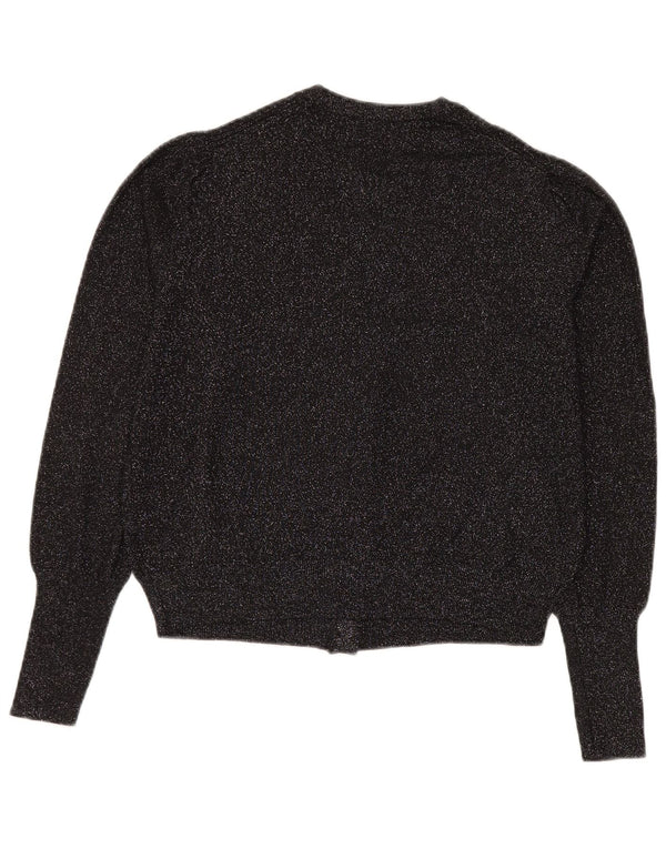 Marks & Spencer Womens Cardigan Sweater UK 14 Large Black Viscose