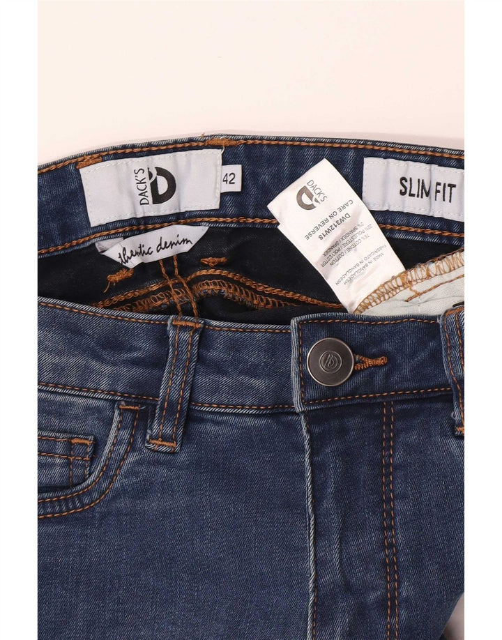 Dack's Womens Slim Jeans IT 42 Medium W26 L28 Blue Cotton