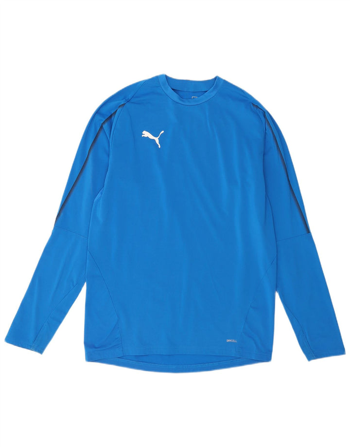 Puma Mens Top Long Sleeve Medium Blue Polyester