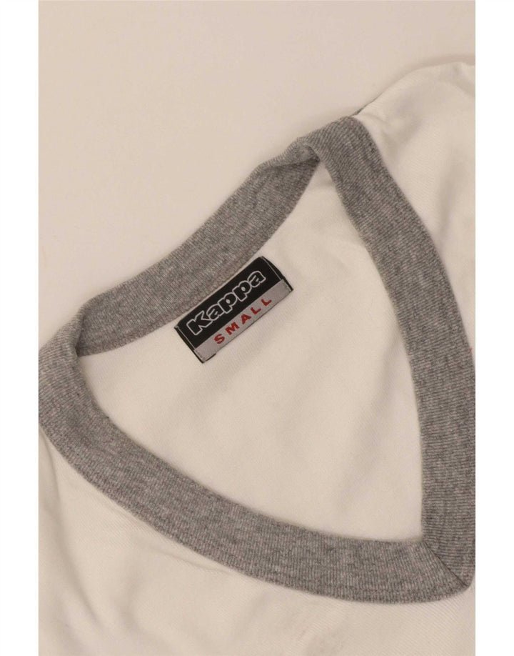 Kappa Womens T-Shirt Top UK 8 Small White Colourblock