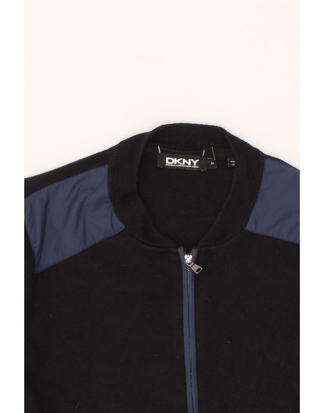 DKNY Mens Cardigan Sweater Medium Black Cotton Vintage Dkny and Second-Hand Dkny from Messina Hembry 