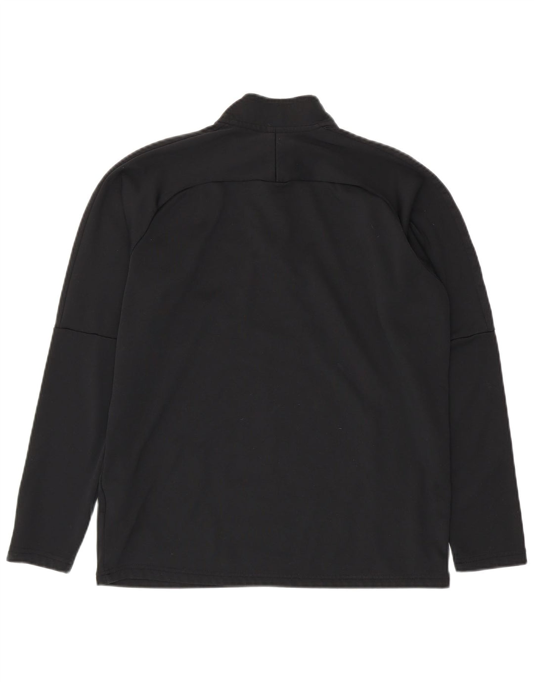 NIKE Mens Dri Fit Zip Neck Pullover Tracksuit Top Medium Black Polyester