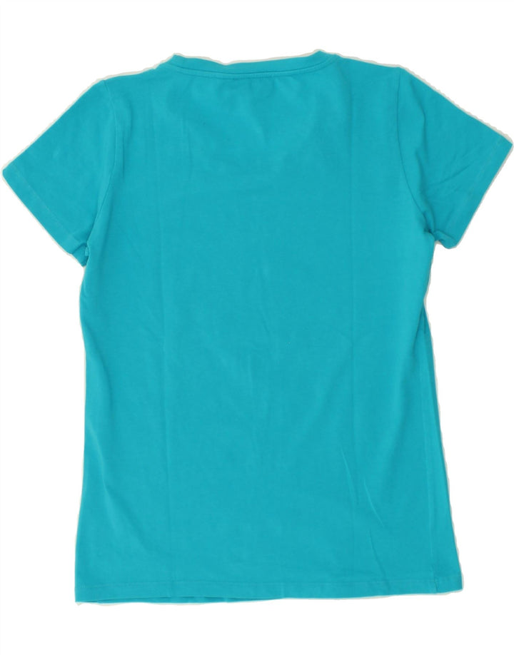TRUSSARDI JEANS Womens Graphic T-Shirt Top UK 12 Medium Blue Vintage Trussardi Jeans and Second-Hand Trussardi Jeans from Messina Hembry 