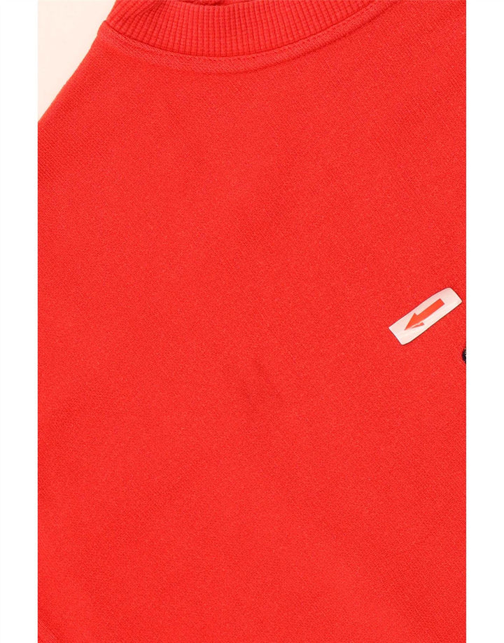Trussardi Jeans Mens Graphic Sweatshirt Jumper Medium Red Cotton