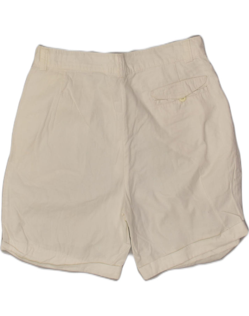 MASH Mens Casual Shorts IT 50 Large W34 White Cotton | Vintage Mash | Thrift | Second-Hand Mash | Used Clothing | Messina Hembry 