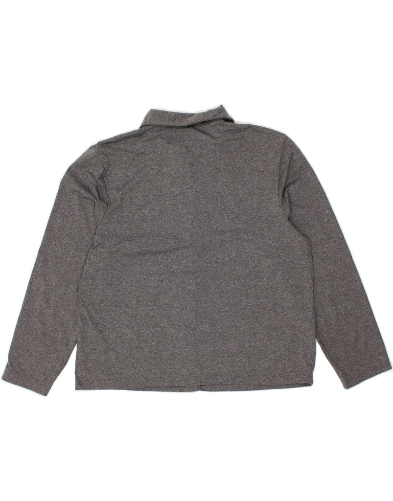 L.L.BEAN Womens Flannel Shirt UK 14 Medium Grey Flecked Polyester | Vintage L.L.Bean | Thrift | Second-Hand L.L.Bean | Used Clothing | Messina Hembry 