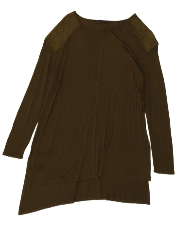Zara Womens Jumper Dress UK 16 Large Khaki