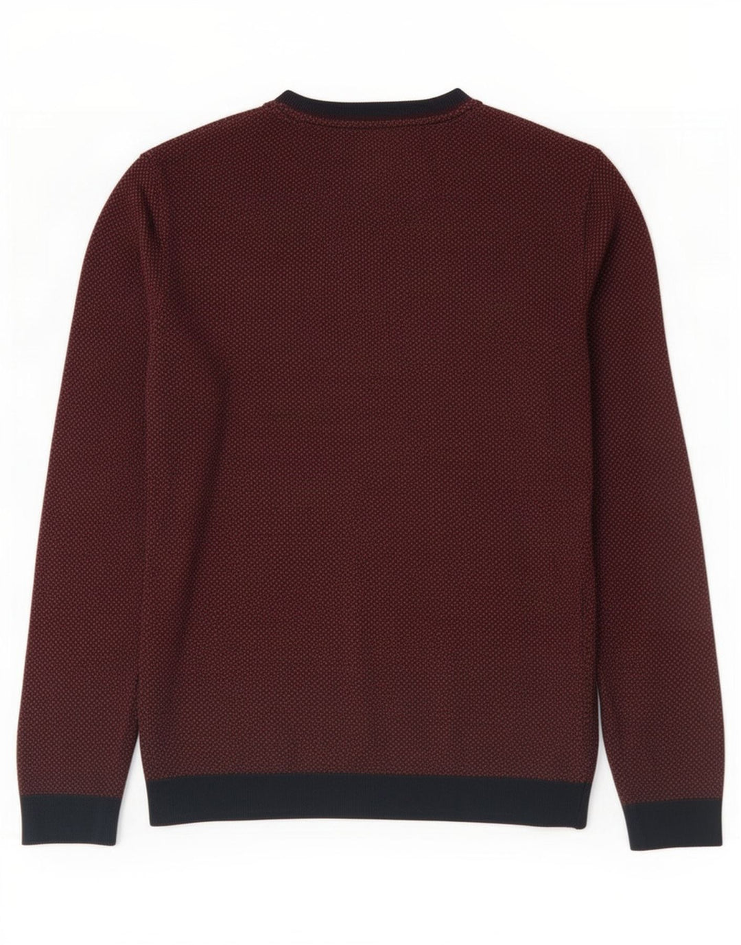 Ted Baker Mens V-Neck Jumper Sweater Size 2 Small Brown Geometric Cotton