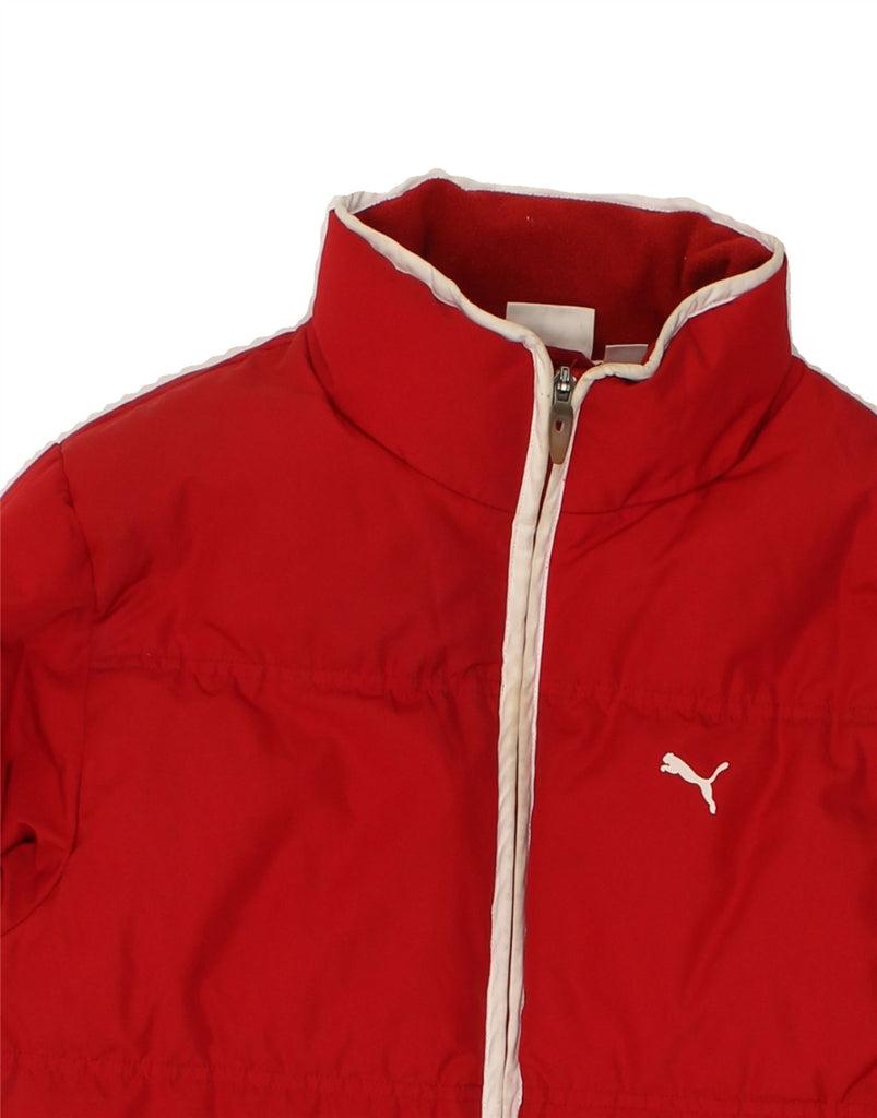 PUMA Mens Padded Jacket UK 38 Medium Red | Vintage Puma | Thrift | Second-Hand Puma | Used Clothing | Messina Hembry 