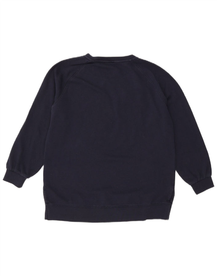 Gap Womens Graphic Oversized Sweatshirt Jumper UK 10 Small Navy Blue Cotton