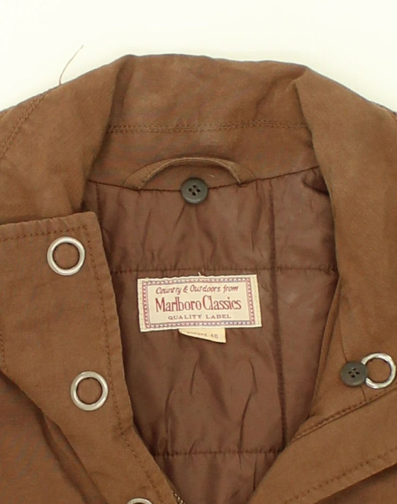 MARLBORO CLASSICS Womens Utility Jacket EU 46 XL Brown Nylon | Vintage Marlboro Classics | Thrift | Second-Hand Marlboro Classics | Used Clothing | Messina Hembry 