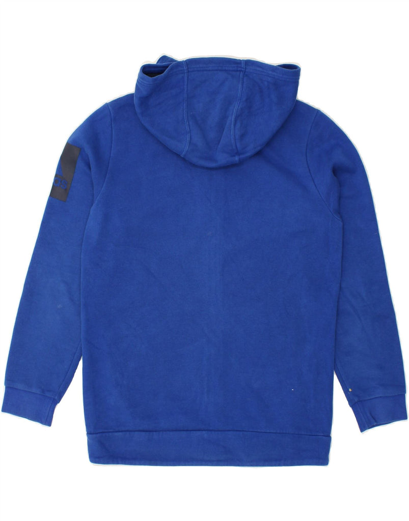 ADIDAS Boys Zip Hoodie Sweater 11-12 Years Blue Cotton | Vintage Adidas | Thrift | Second-Hand Adidas | Used Clothing | Messina Hembry 