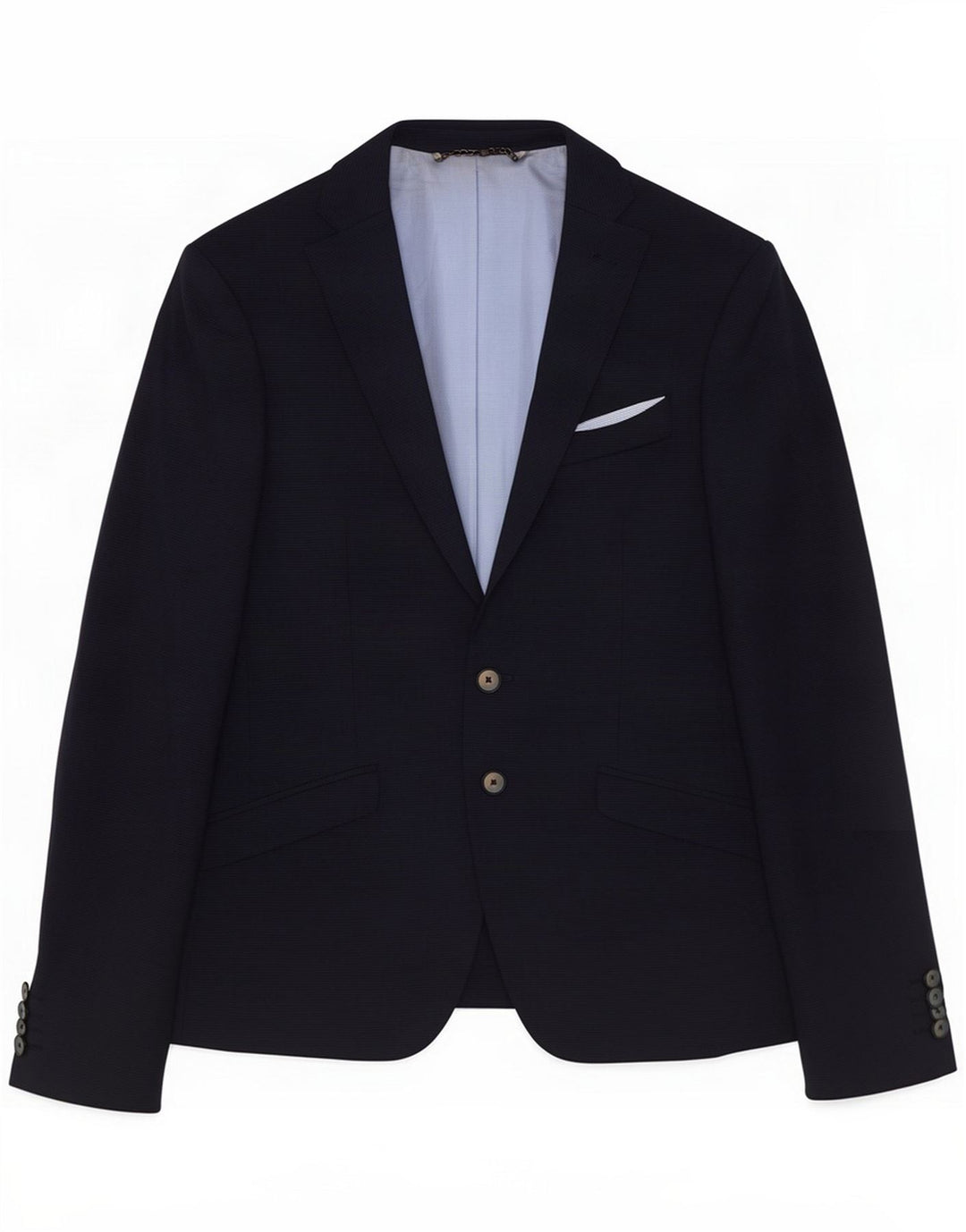 Zara Mens 2 Button Blazer Jacket EU 44 XS Navy Blue Wool