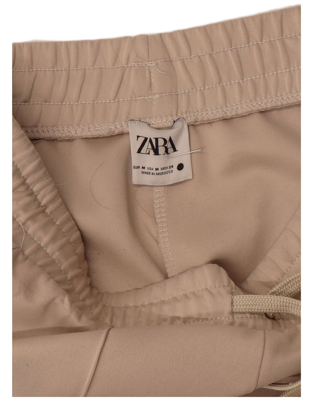 Zara Mens Tracksuit Trousers Medium  Beige Colourblock