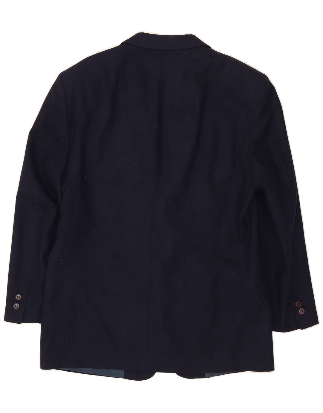 SISLEY Mens 2 Button Blazer Jacket UK 40 Large Navy Blue Wool Vintage Sisley and Second-Hand Sisley from Messina Hembry 