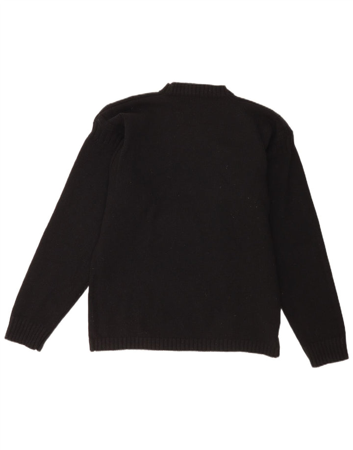 Levi's Mens Crew Neck Jumper Sweater Large Black Lambswool