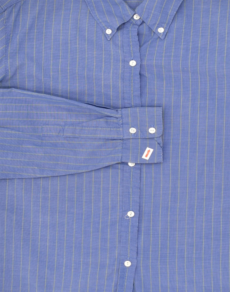 J. CREW Mens Shirt Small Blue Pinstripe | Vintage J. Crew | Thrift | Second-Hand J. Crew | Used Clothing | Messina Hembry 