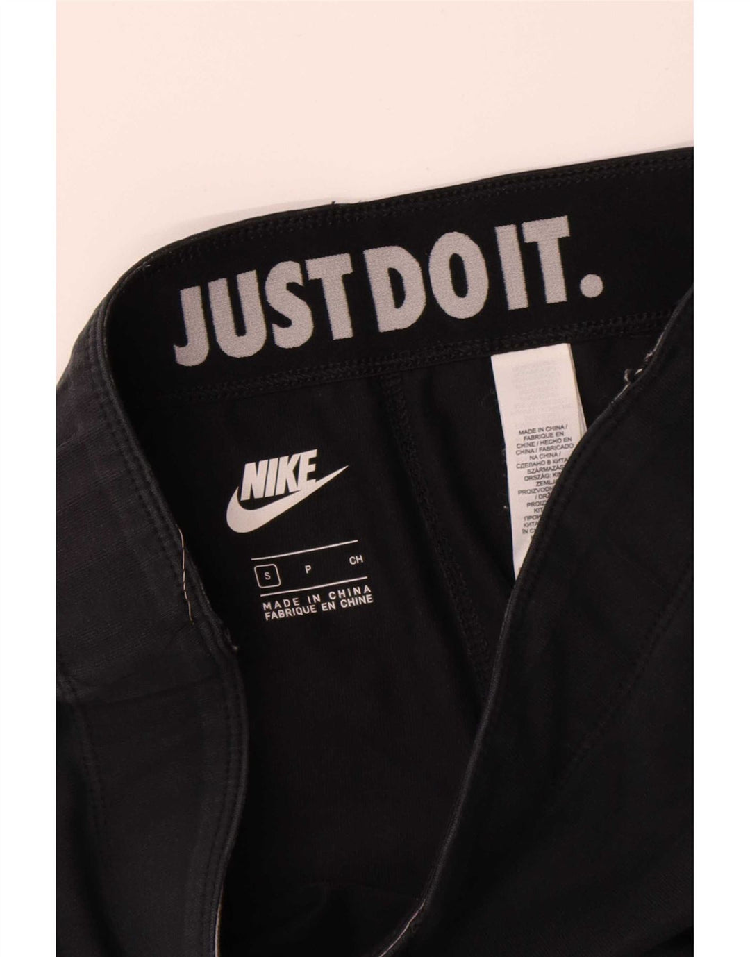 Nike Womens Graphic Leggings UK 8 Small Black Cotton