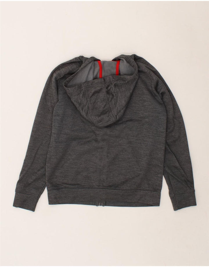 REEBOK Boys Zip Hoodie Sweater 10-11 Years Medium Grey Polyester Vintage Reebok and Second-Hand Reebok from Messina Hembry 