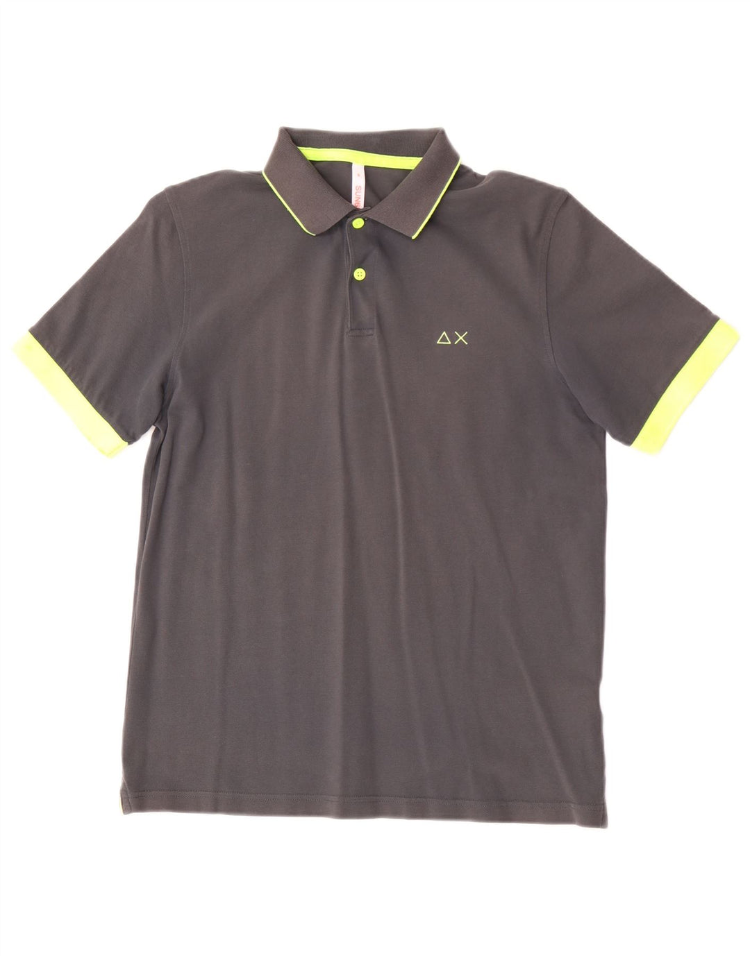 Sun68 Mens Polo Shirt Medium Grey Cotton