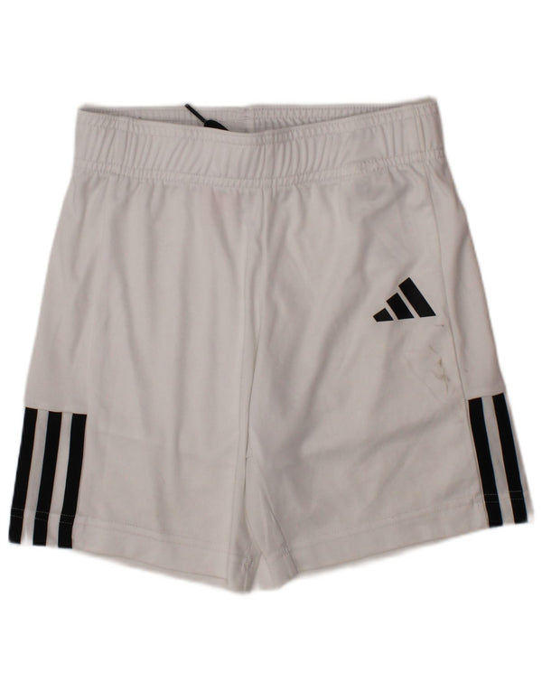 ADIDAS Boys Aeroready Sport Shorts 7-8 Years  White Polyester