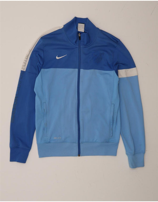 Nike Womens Graphic Tracksuit Top Jacket Small Blue Colourblock Sports