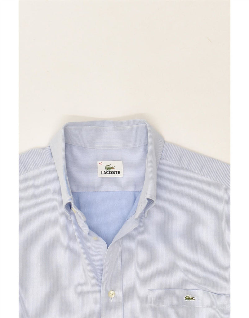 LACOSTE Mens Shirt Size 40 Medium Blue Pinstripe Cotton Vintage Lacoste and Second-Hand Lacoste from Messina Hembry 