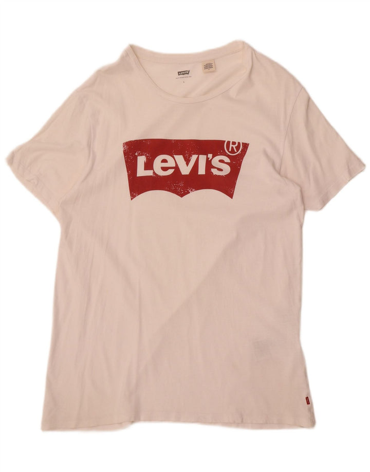 Levi's Mens Graphic T-Shirt Top Large White Cotton