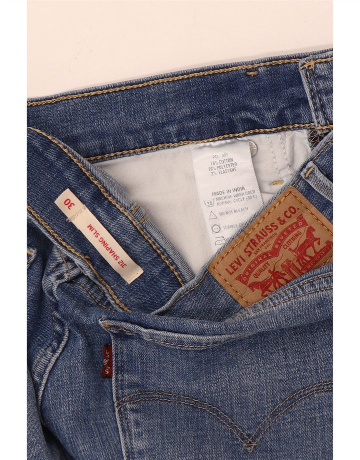 Levi's Womens 312 Shaping Slim Jeans W30 L30 Blue Cotton