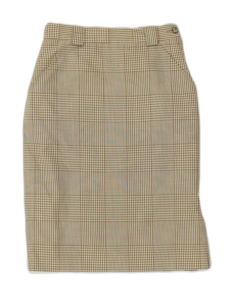 VINTAGE Womens Straight Skirt IT 42 Medium W28 Beige Check | Vintage Vintage | Thrift | Second-Hand Vintage | Used Clothing | Messina Hembry 