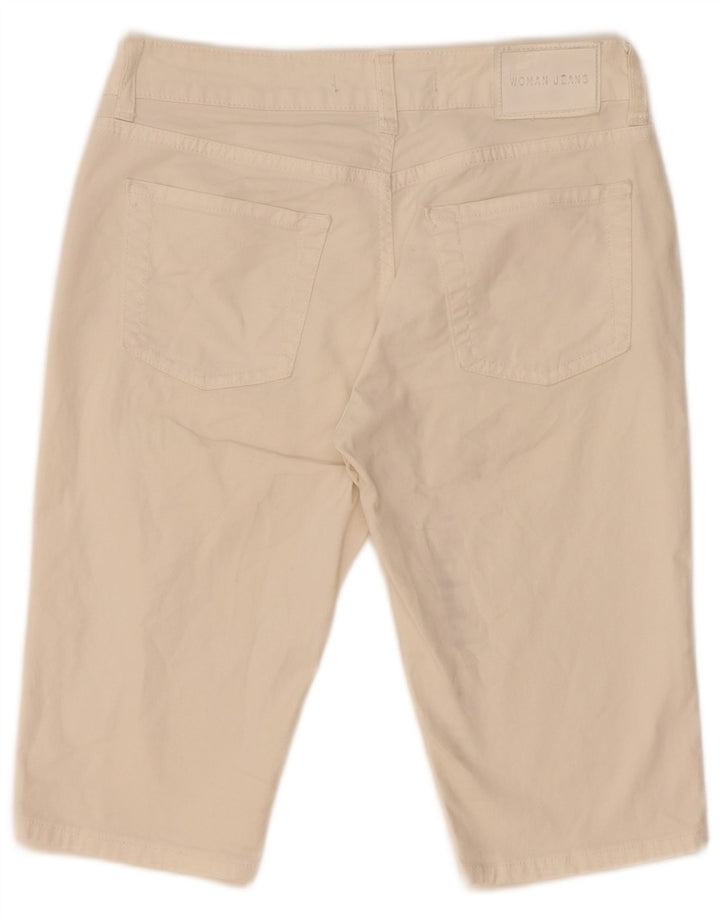 Zara Womens Denim Shorts EU 38 Small W28 Beige Cotton
