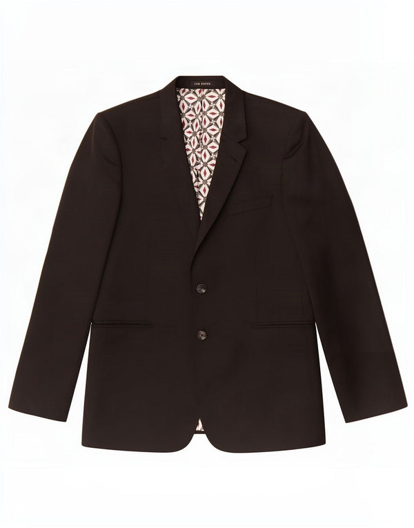 Ted Baker Mens 2 Button Blazer Jacket UK 42 XL Black Wool