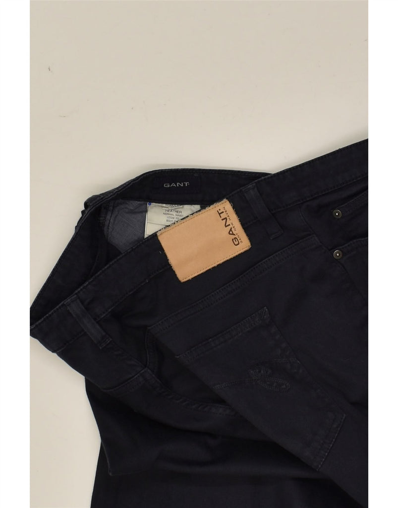 GANT Mens Loose Fit Casual Trousers W33 L24 Navy Blue Cotton | Vintage Gant | Thrift | Second-Hand Gant | Used Clothing | Messina Hembry 