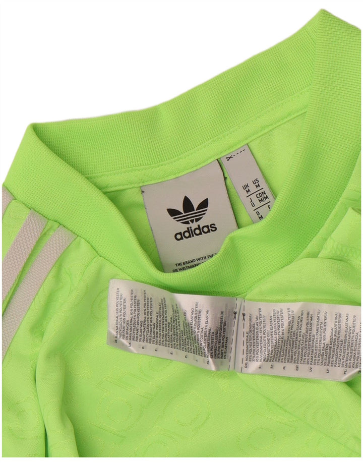 Adidas Mens Graphic T-Shirt Top Medium Green Polyester