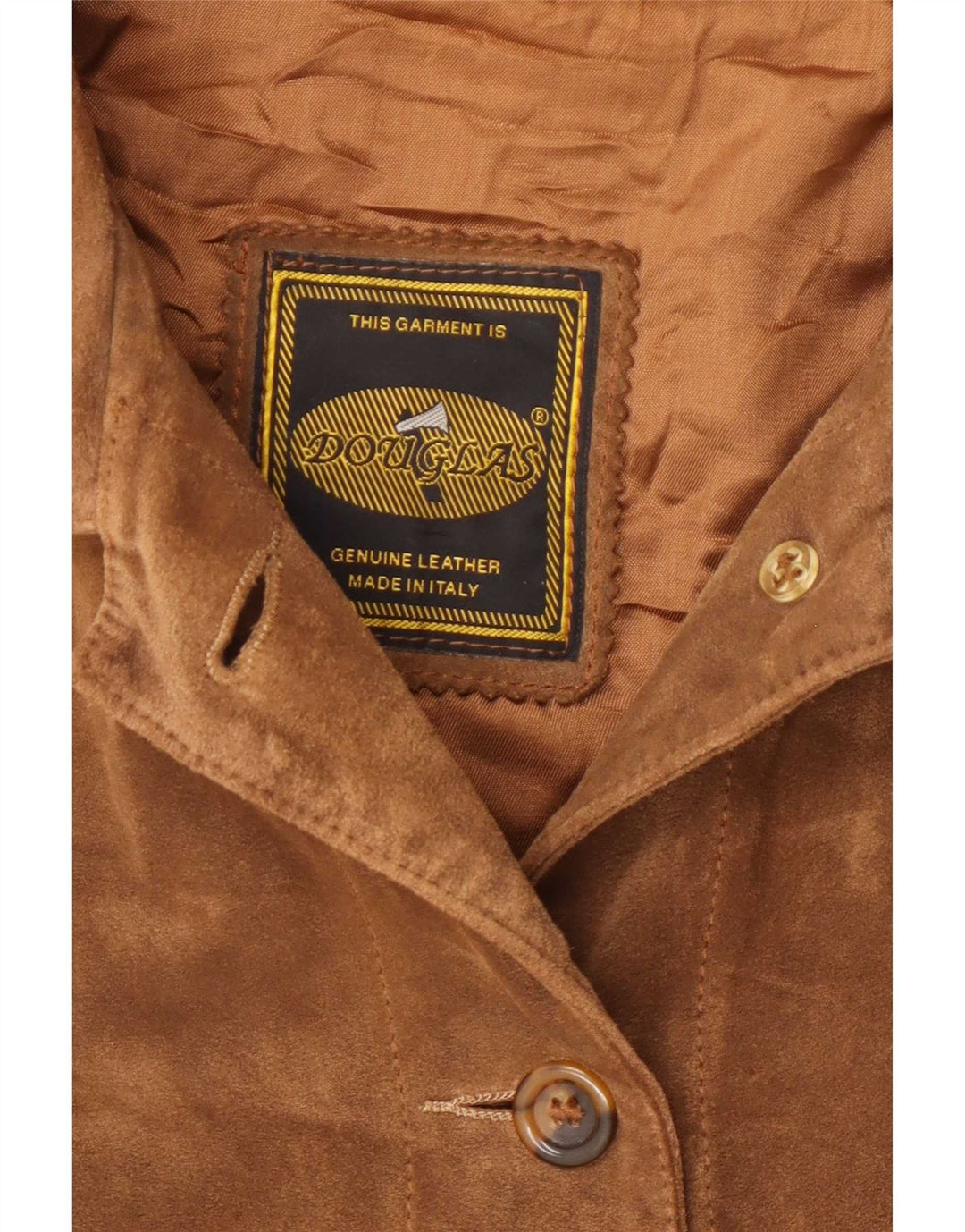 Douglas Womens Leather Jacket UK 16 Large Beige