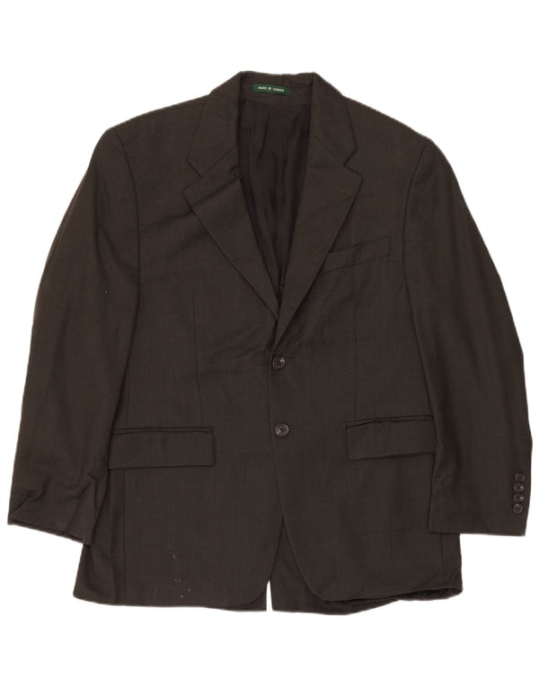 Ralph Lauren Mens 2 Button Blazer Jacket IT 56 2XL Black Wool