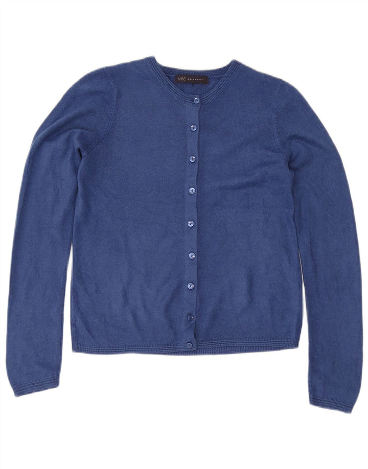 Marks & Spencer Womens Cardigan Sweater UK 6 XS Blue