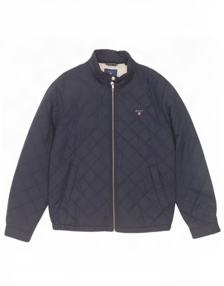 Gant Mens Quilted Jacket UK 42 XL Navy Blue Polyamide