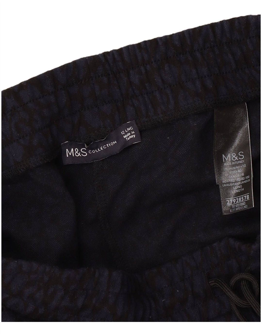 Marks & Spencer Womens Tracksuit Trousers Joggers UK 12 Medium Blue
