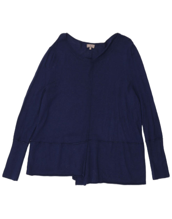 Phase Eight Womens Boat Neck Jumper Sweater UK 16 Large Navy Blue Viscose