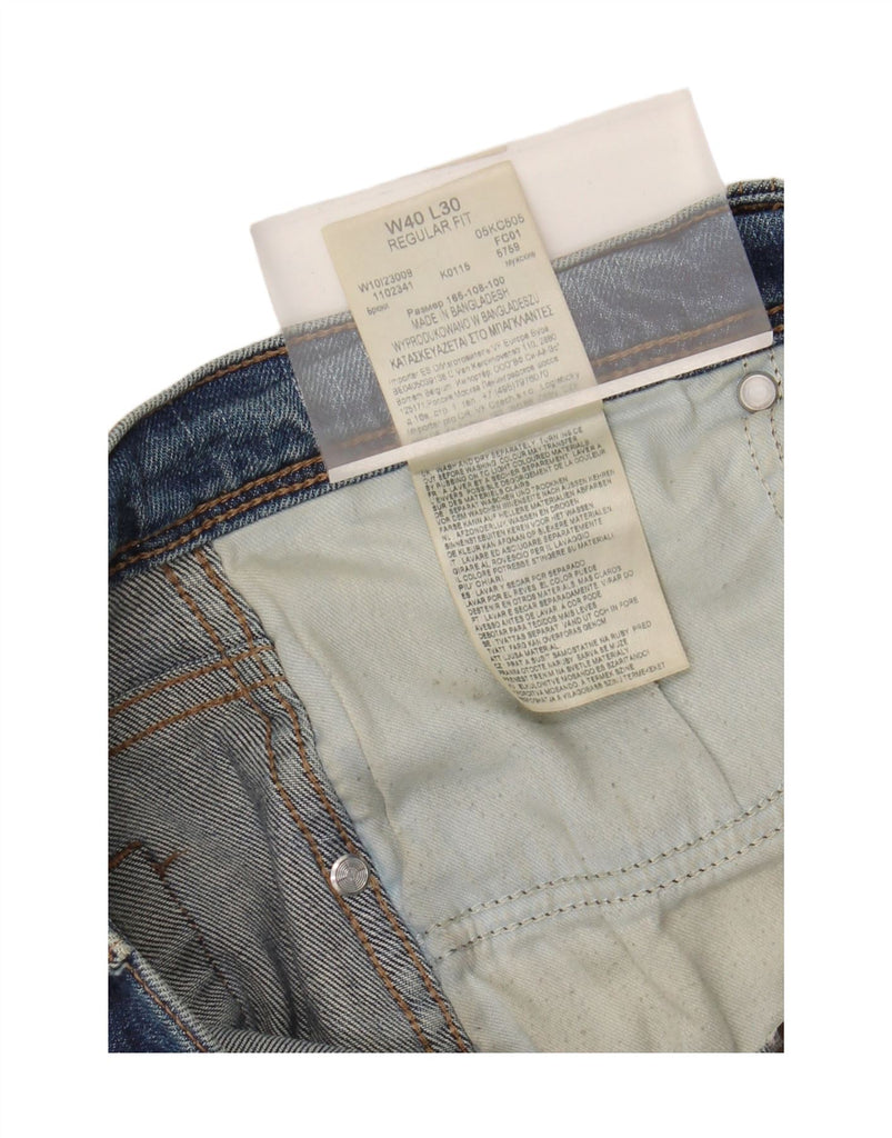 WRANGLER Mens Regular Fit Straight Jeans W40 L30 Blue Cotton Vintage Wrangler and Second-Hand Wrangler from Messina Hembry 