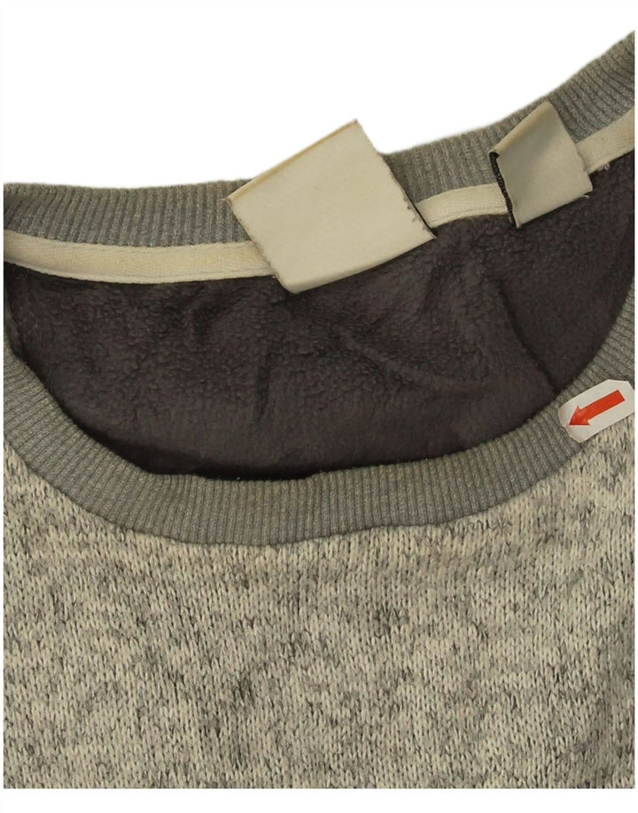 Quiksilver Mens Sweatshirt Jumper Large Grey Flecked Polyester